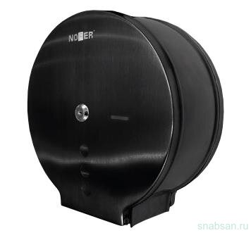 NOFER 05006.XL.N Диспенсер для туалетной бумаги круглый из нержавеющей стали черный 280х272х115