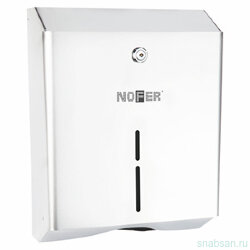 NOFER 04010.W Диспенсер для бумажных полотенец прямоугольный из нержавеющей стали, белый 320х250х115