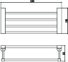 Полка для полотенец 60 см Savol S-607344