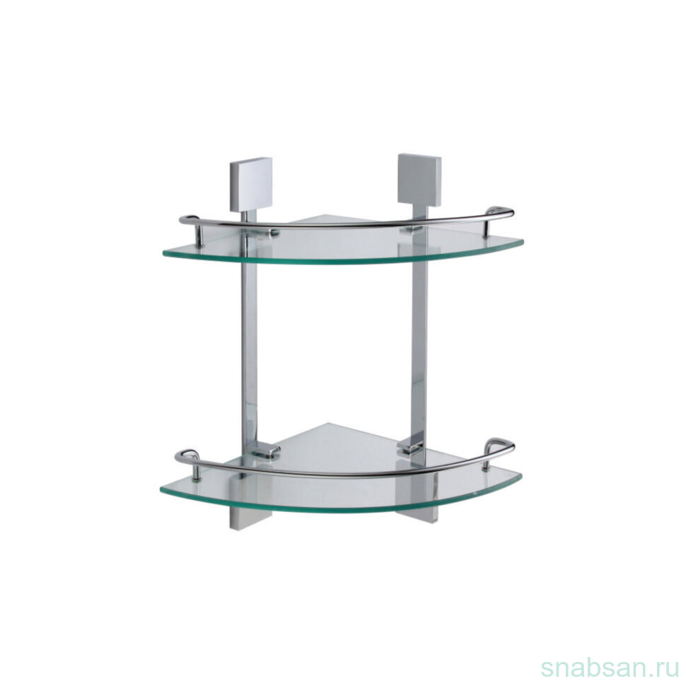 Полка угловая двойная (стеклянная) Savol S-065322A