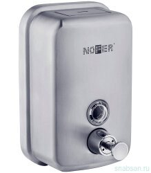 NOFER 03001.06.S Диспенсер для мыла INOX матовый прямоугольный 600 мл.