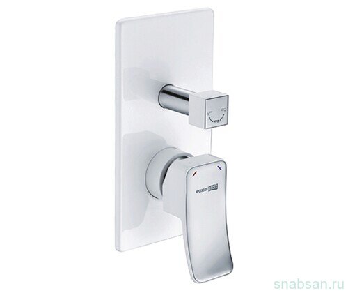 WasserKRAFT Aller 10641WHITE Смеситель для ванны и душа