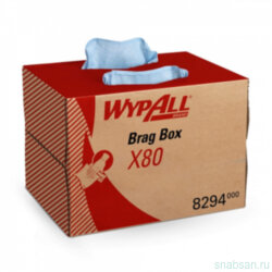 Kimberly-Clark 8294 WypAll X80 Протирочный материал - Упаковка BRAG* Box, Голубой/ синий (ех 8373)